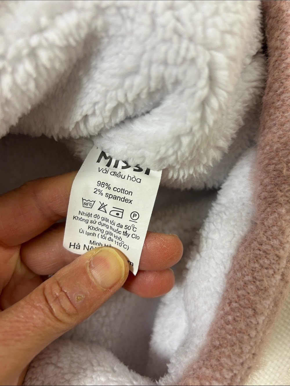 MISSI Blush Pink Double-Breasted Cotton Pea Coat image 5